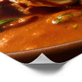 Indiase kip Tikka Masala Curry Meal Poster (Hoek)