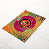 Indiase Koppel ECHT GOUD FOLIE Cute Bewaar Datum Folie Uitnodiging (Gedraaid)