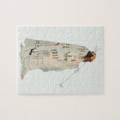 Indiase krijger met pijp Portret door Karl Bodmer Legpuzzel (Horizontaal)