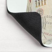 Indiase krijger met pijp Portret door Karl Bodmer Muismat (Hoek)