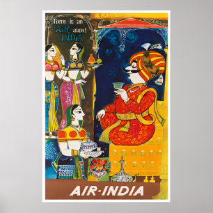 Indiase kunst Air-India Reisposter Indiase print