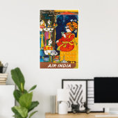 Indiase kunst Air-India Reisposter Indiase print (Thuiskantoor)
