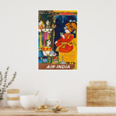 Indiase kunst Air-India Reisposter Indiase print (Keuken)