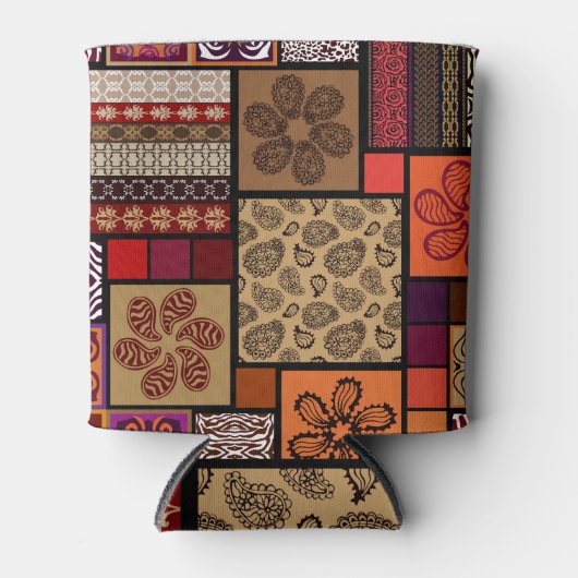 Indiase kunst, mega naadloze creatieve set. blikjeskoeler (Voorkant)