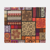 Indiase kunst, mega naadloze creatieve set. fleece deken (Voorkant (Horizontaal))