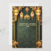 Indiase lantaarns lotusbloem luxe olifanten kaart (Achterkant)