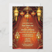 Indiase lantaarns luxe sinaasappel goud decoratief kaart (Voorkant)