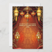 Indiase lantaarns luxe sinaasappel goud decoratief kaart (Achterkant)