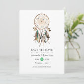 Indiase legende Tribale Boho Bruiloft Save The Date (Staand voorkant)