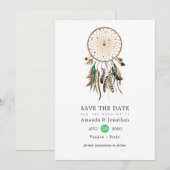 Indiase legende Tribale Boho Bruiloft Save The Date (Voorkant / Achterkant)