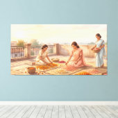 Indiase levensstijl esthetiek canvas afdruk (Insitu (Houten vloer))