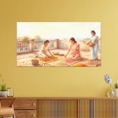 Indiase levensstijl esthetiek canvas afdruk (Insitu (Woonkamer))