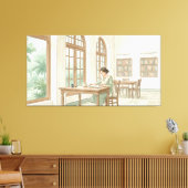Indiase levensstijl esthetiek canvas afdruk (Insitu (Woonkamer))