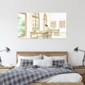 Indiase levensstijl esthetiek canvas afdruk (Insitu (Slaapkamer))