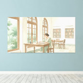 Indiase levensstijl esthetiek canvas afdruk (Insitu (Houten vloer))