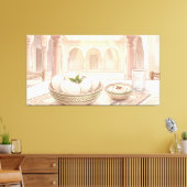 Indiase levensstijl esthetiek canvas afdruk (Insitu (Woonkamer))