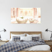 Indiase levensstijl esthetiek canvas afdruk (Insitu (Slaapkamer))