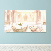 Indiase levensstijl esthetiek canvas afdruk (Insitu (Houten vloer))