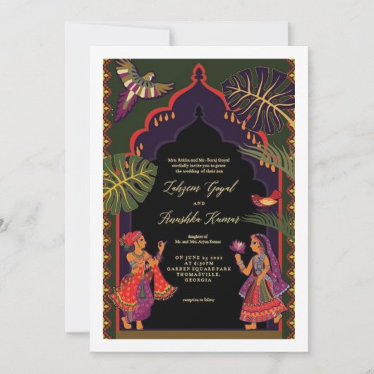 Indiase liefhebbers - Weddenschap Aankondiging (Voorkant)