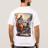 Indiase Lord of Shiva bedrukt T-shirt (Achterkant)