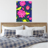 Indiase Lotus schilderij (Pichwai stijl Kamal Tala Canvas Afdruk (Insitu (Slaapkamer))