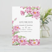 Indiase Lotusbloem Trouwfoto Save The Date (Staand voorkant)