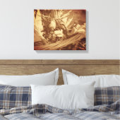 Indiase maïs in mand Herfst Canvas Afdruk (Insitu (Slaapkamer))