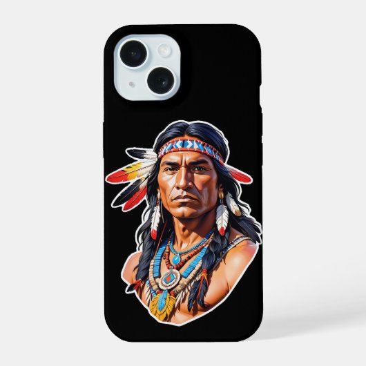Indiase Man iPhone Hoesje 15 Case (Achterkant)