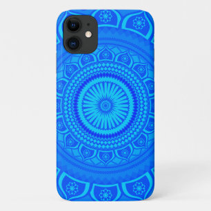 Indiase mandala Blauw Case-Mate iPhone Case