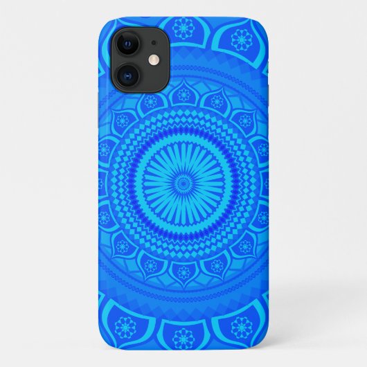 Indiase mandala Blauw Case-Mate iPhone Case (Achterkant)