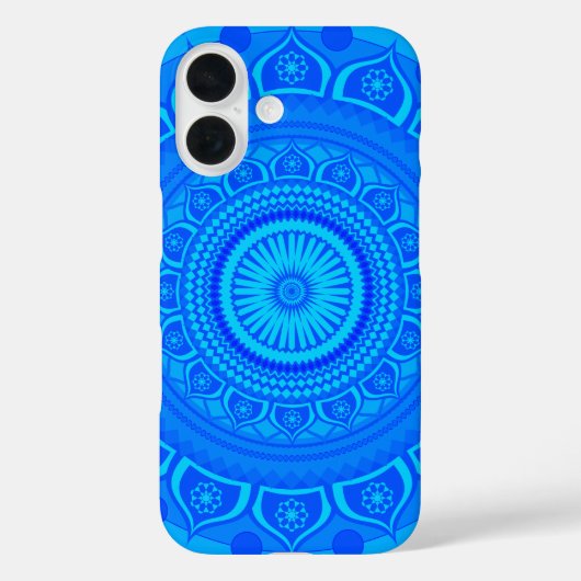 Indiase mandala Blauw Case-Mate iPhone Case (Achterkant)