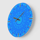 Indiase mandala Blauw Grote Klok (Hoek)