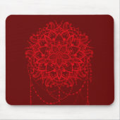 Indiase Mandala burgundy-kunst Muismat (Voorkant)