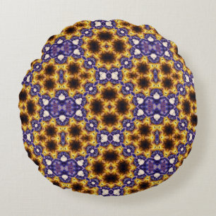 Indiase Mandala Geometrische Art Deco Naadloos Pat Rond Kussen