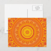 Indiase mandala Oranje Briefkaart (Voorkant / Achterkant)