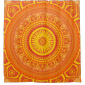 Indiase mandala oranje douchegordijn (Voorkant)