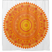 Indiase mandala Oranje Douchegordijn (Voorkant)