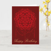 Indiase Mandala verjaardagscourant Kaart (Gele Bloem)