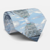 Indiase marine zeiltrainingsschip Tarangini Stropdas (Opgerold)