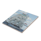 Indiase marine zeiltrainingsschip Tarangini Tegeltje (Zijkant)