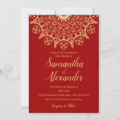Indiase Mehendi bruiloft Kaart (Voorkant)