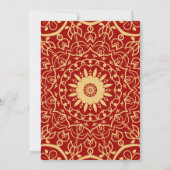 Indiase Mehendi bruiloft Kaart (Achterkant)