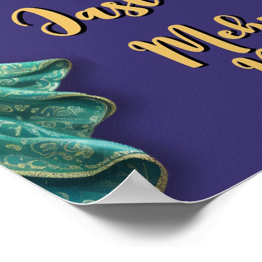 Indiase Mehndi Hindu Welkomstbord Poster (Hoek)