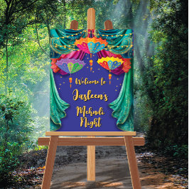 Indiase Mehndi Hindu Welkomstbord Poster