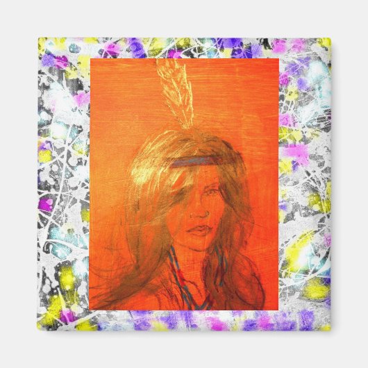 indiase meisje druppel magneet (Voorkant)