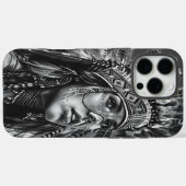 Indiase meisje krijger geest met veren Case-Mate iPhone case (Achterkant (horizontaal))