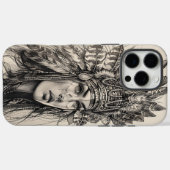 Indiase meisje krijger in de natuur Case-Mate iPhone case (Achterkant (horizontaal))