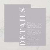 Indiase middelgrijze bijlagekaart informatiekaartje (Voorkant / Achterkant)