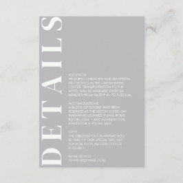 Indiase middelgrijze bijlagekaart informatiekaartje