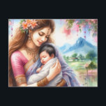 Indiase moeder 12 briefkaart<br><div class="desc">Creatieve kunst</div>